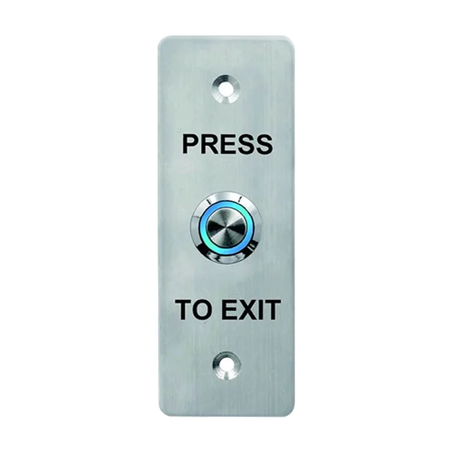 Exit button, recessed mounting, stainless steel, LED, NO-NC-COM, IP65, 115 x 40 mm CSB-408LW