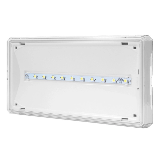 EXIT S emergency luminaire IP65 LED 1W 125lm 3h dual-purpose white