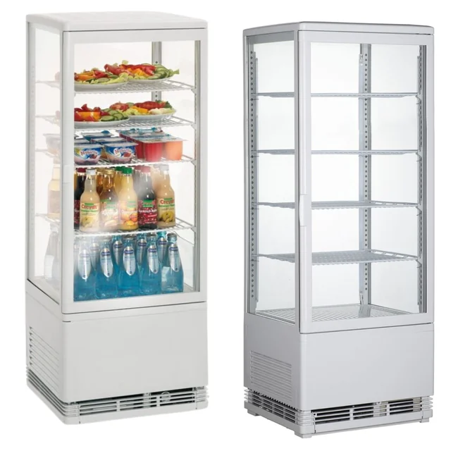 Expositor de refrigeração para bolos, bebidas, 428x386x1100 98L RT-98L Branco