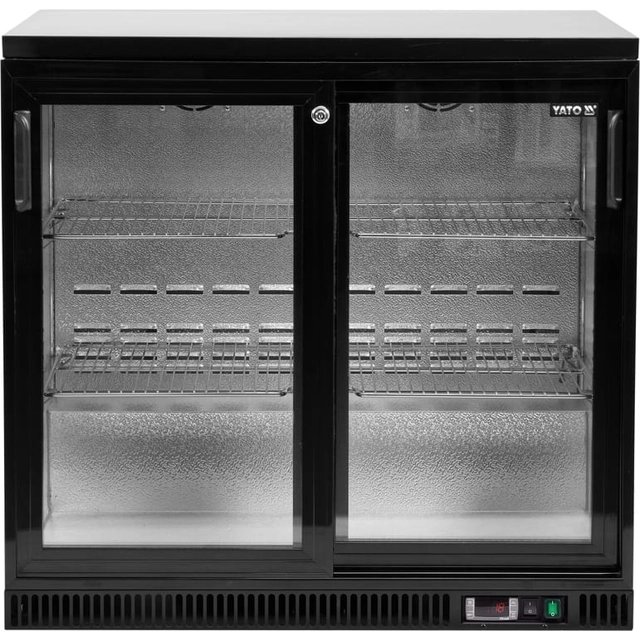 Expositor de refrigeração para garrafas com portas deslizantes 227L YATO