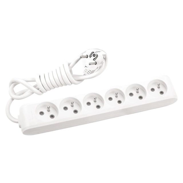 Extension cable 6 sockets with grounding and contact shutters 3x1,5mm2 3m Panasonic X-tendia