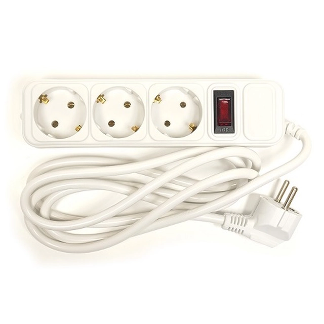 Extension cord 1.8m, 3 sockets, with switch