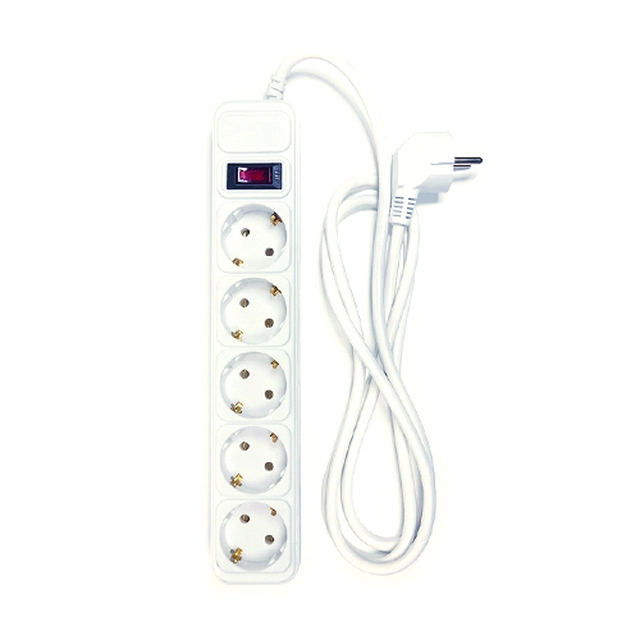 Extension cord 1.8m, 5 sockets, with switch
