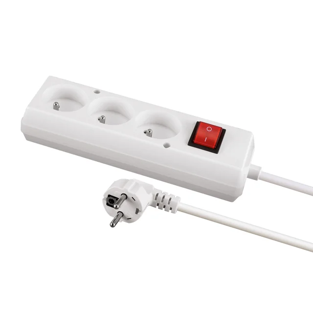 Extension cord with grounding and TOR 3 1,5m 10A ON/OFF switch