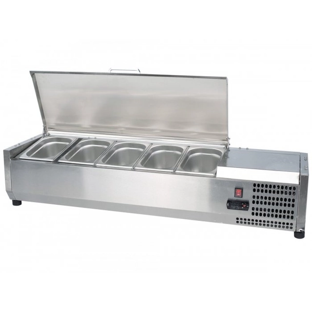 EXTENSION DE RÉFRIGÉRATEUR AVEC COUVERCLE INOX 4XGN1/3 INVEST HORECA VRX120/38SN VRX120/38SN