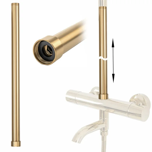 Extension for the bathtub and shower set BRUSHED GOLD 50cm