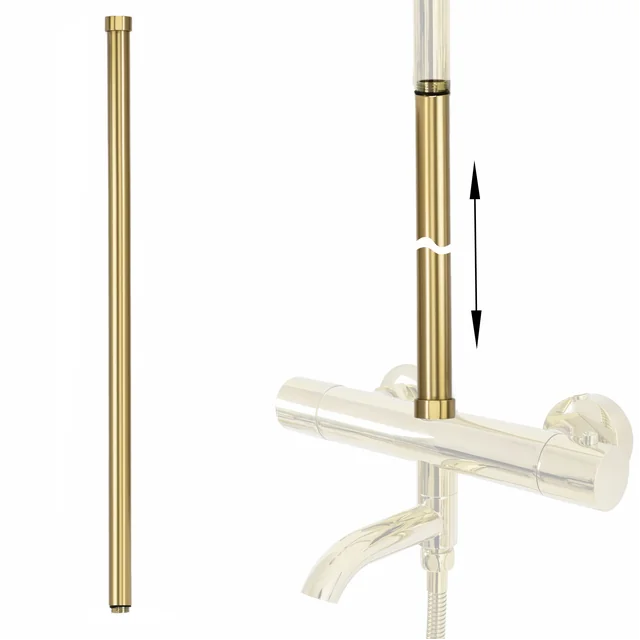 Extension for the bathtub and shower set BRUSHED GOLD 60cm