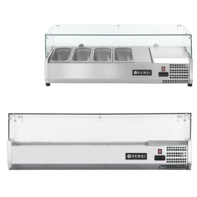 Extensión refrigerada para mostrador de ensaladas 4x 1/3 GN Hendi 232965