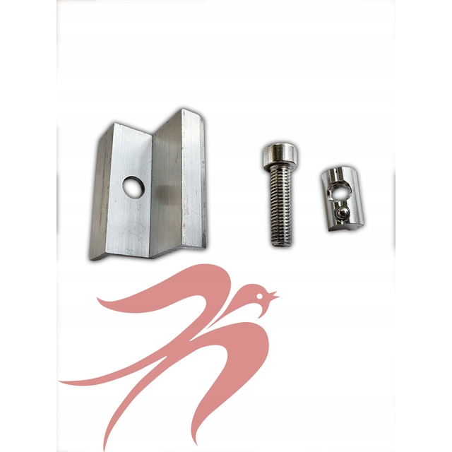 External clamp set 30 silver.+bolt+groove nut