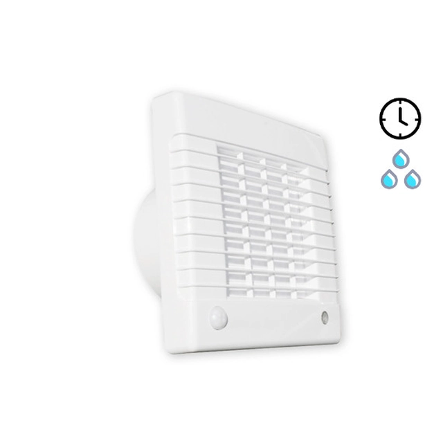 Extractable bathroom fan Tecnosystemi, High-TH with timer and humidity sensor