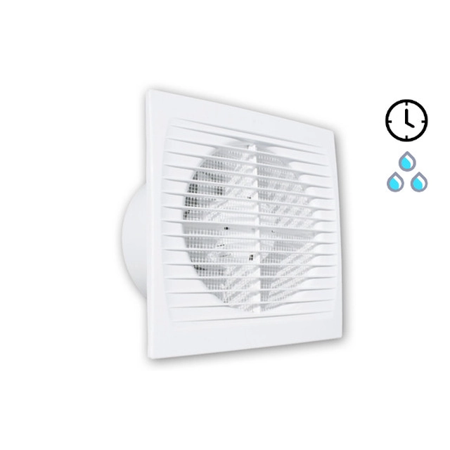 Extractable bathroom fan Tecnosystemi, Open-TH with timer and humidity sensor