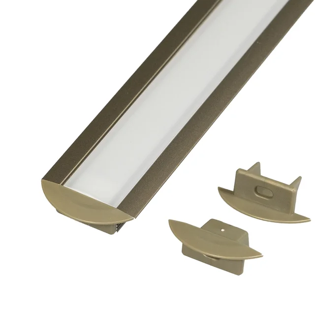 Extremidade do perfil T-LED V5B bronze Variante: Extremidade do perfil V5B bronze