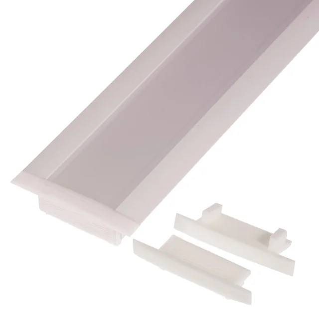 Extremidade do perfil T-LED V7W plástico branco Variante: Extremidade do perfil V7W plástico branco