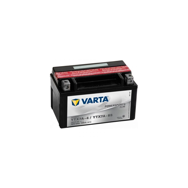 Motorcycle battery 12V 6A size 151mm x 88mm x h94mm AGM code 506015005 Varta BI