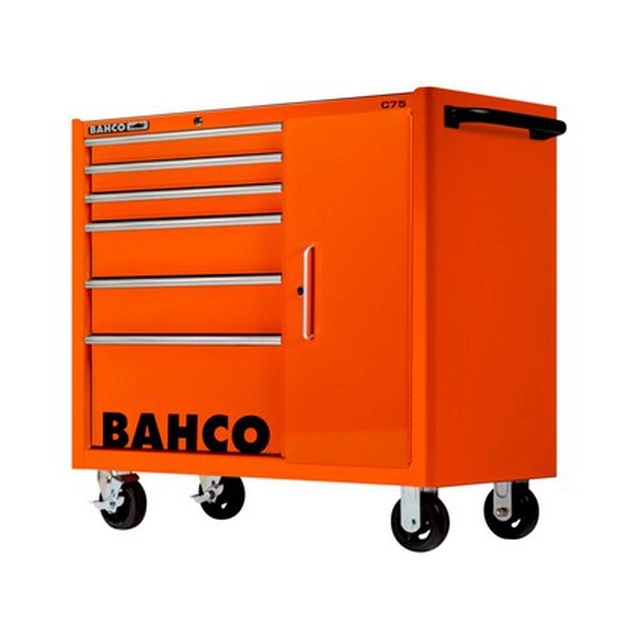 CLASSIC drawer trolley for tools 40 "with cabinet and 6-drawers, orange - BA-1475KXL6C