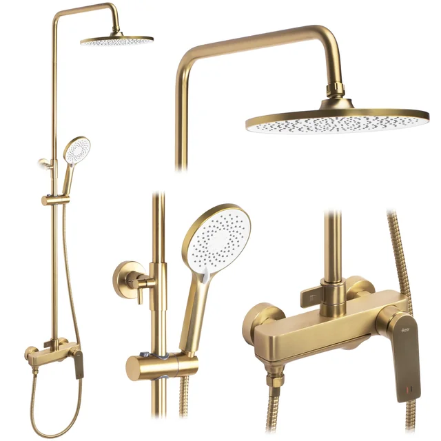 REA AVALON BRUSHED GOLD Shower Set