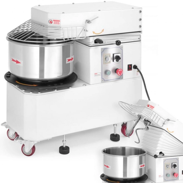 Spiral dough mixer with removable bowl and lifted head 20 l 1500 W 400 V - Hendi 221853