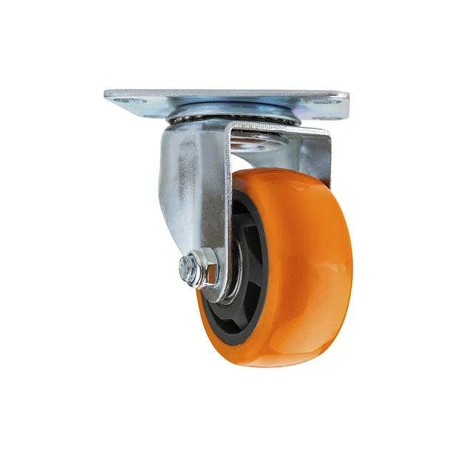 Swivel polyurethane wheel for trolley 3"