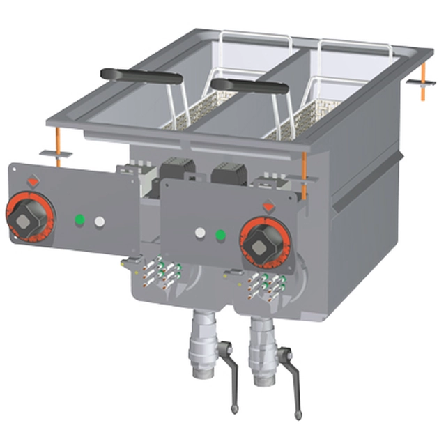 F2/8D - 64 ET Elektrische dubbele friteuse