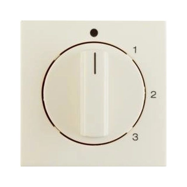 B.Kwadrat/S.1 Faceplate with knob for 3-pozycyjnego connector with zero position, cream, glossy Berker