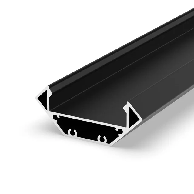 T-LED LED profile P3-3 black corner Variant: Profile without cover 2m