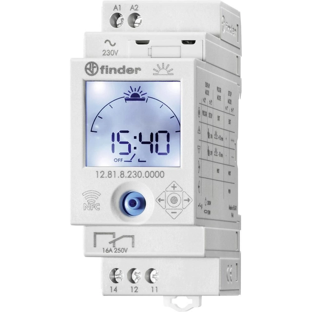 Finder Timer 16A astronomical single-channel (12.81.8.230.0000)