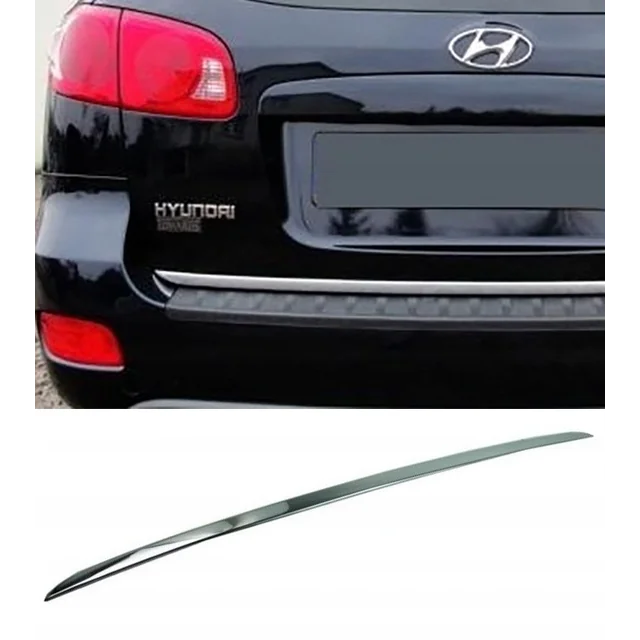 Hyundai Santa Fe II 2 CHROME STRIP on the tailgate Tuning