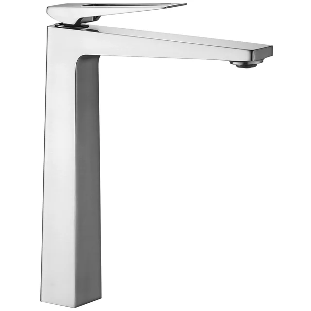 REA PARKER Washbasin Faucet Brushed Nickel INOX High