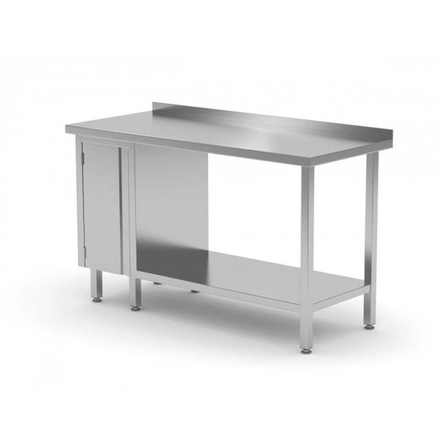 Wall table, cabinet with hinged door and shelf - cabinet on the left 1500 x 600 x 850 mm POLGAST 126156-L 126156-L