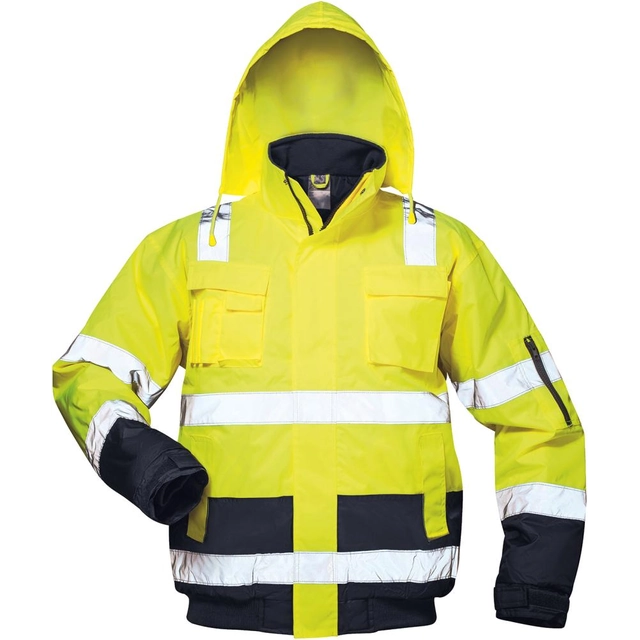 Axel Warning Pilot Jacket, Size L, Yellow / Blue