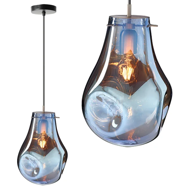 Hanging Glass Ceiling Lamp APP327-1CP BLUE