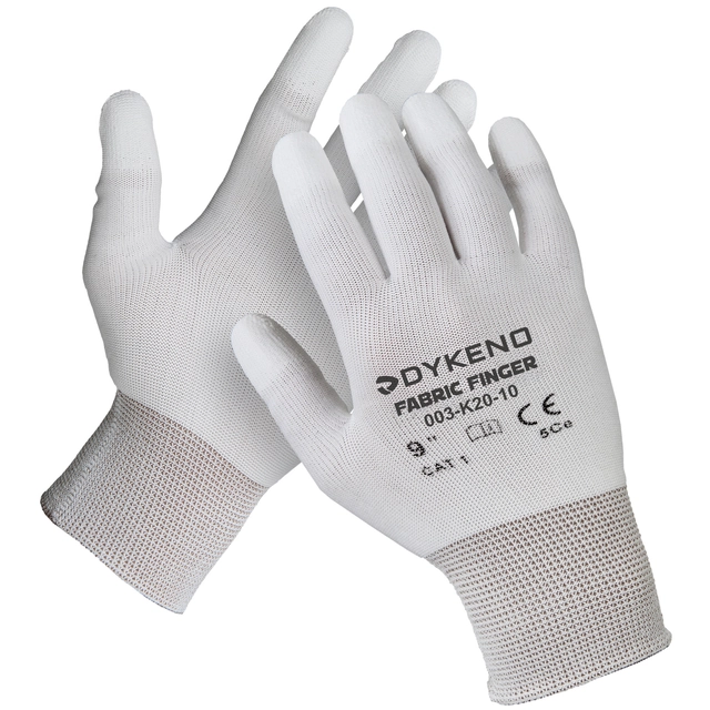 Fabric Finger textile gloves dipped with fingertips 10