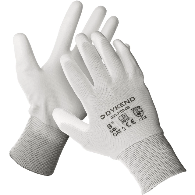 Fabric PU For fine nylon half-dipped assembly gloves 09