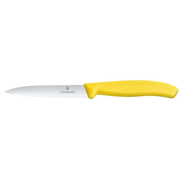 Faca para legumes serrilhada Victorinox Swiss Classic 100mm amarela