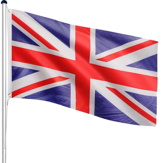 Fahnenmast komplett mit britischer Flagge – 650 cm