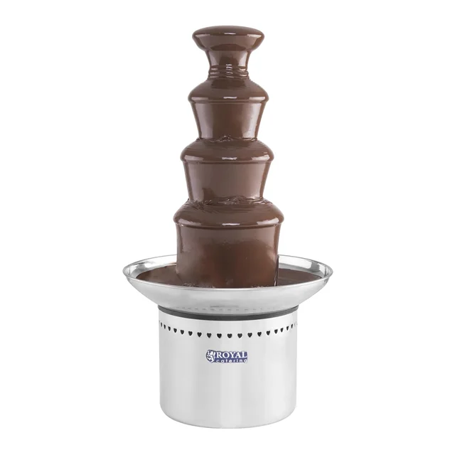 Fântână pentru fondue de ciocolată 4 cascadă, 6 kg - inox