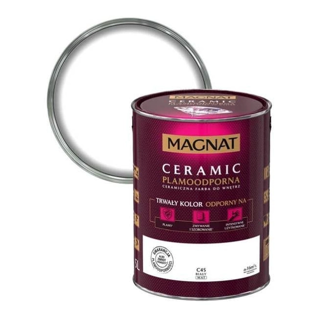 Farba ceramiczna Magnat Ceramic - biały  C45- 2.5L