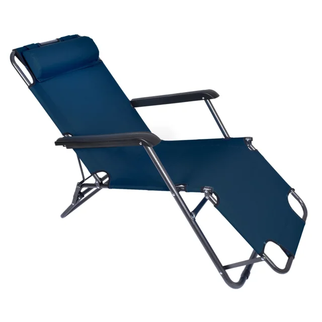 Fauteuil lounge de jardin LEON BLEU MARINE