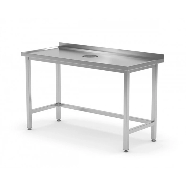 Wall table with a waste opening 1900 x 600 x 850 mm POLGAST 235196 235196
