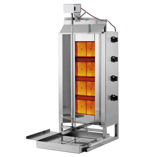 Gas oven for kebab and gyros with a thermal cover Profi Line - Hendi 226001