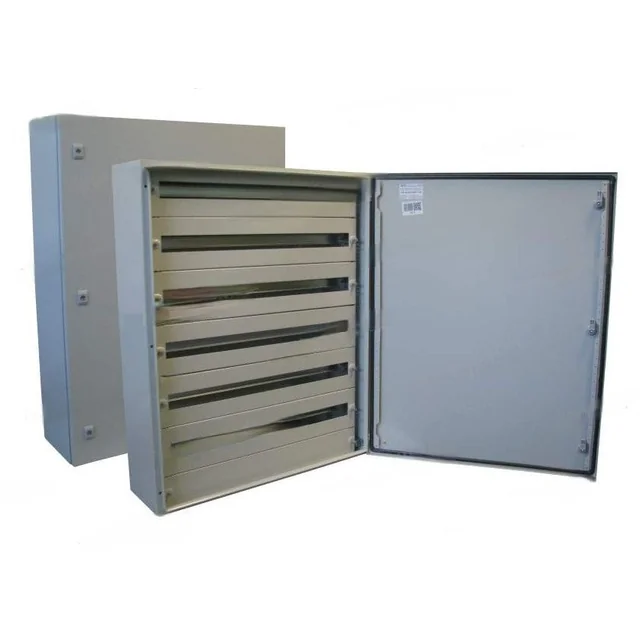 Electrical switchboard 1000x800x250mm 222 modules cabinet cabinet modular metal cabinet 6 rows x 37 modules IP66 apparently with DIN rail plates for counterpanel mounting mounting plate IK10