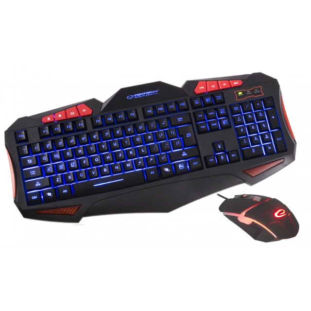 Wired keyboard multimedia gaming led with usb shelter mouse