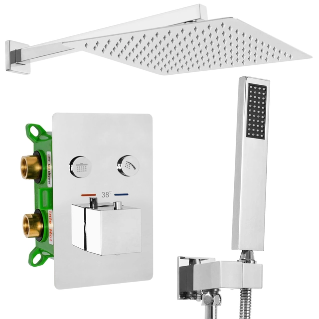 FENIX DAVIS CHROME Concealed shower set with thermostat + BOX