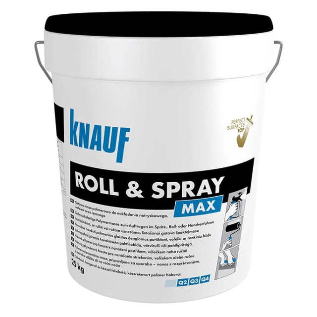 Fertigspachtelmasse Knauf Roll&Spray Max 25 kg