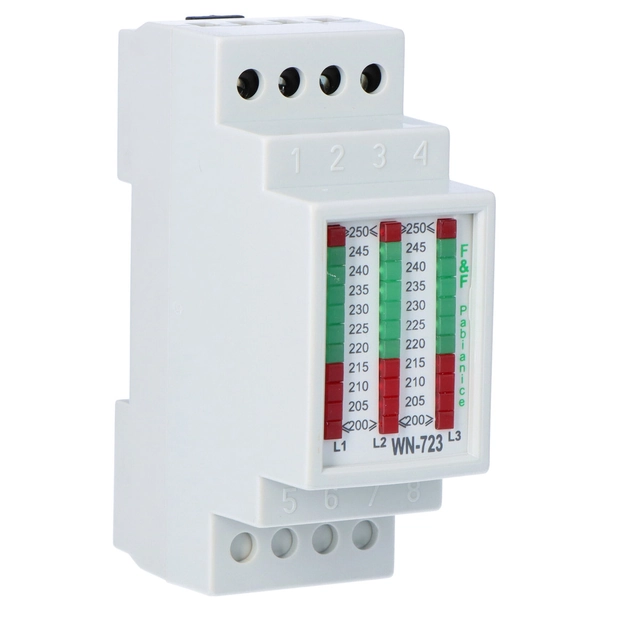 FeszültségjelzőWN-723 háromfázisú, tartomány:3x200÷250V, 2 modulok