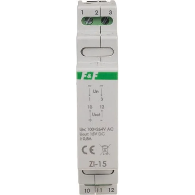 F&F Alimentatore switching 100-264V AC, uscita 14,5V CC 0,8A 12W ZI-17