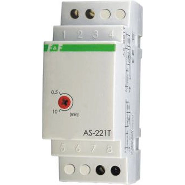 F&F Automat schodowy z funkcją sygnalizacji wyłączenia oświetlenia 10A 0,5-10min 230V AC (AS-221T)