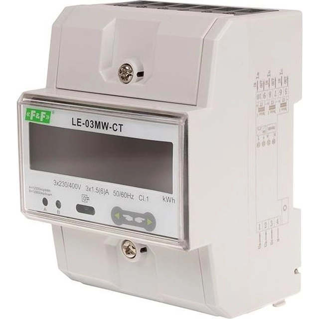 F&F Compteur électrique triphasé LE-03MW-CT