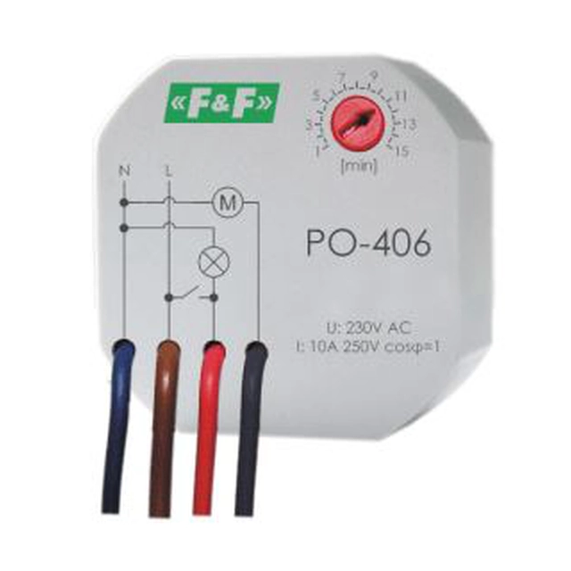 F&F Delayed time relay 230V 10A - PO-406