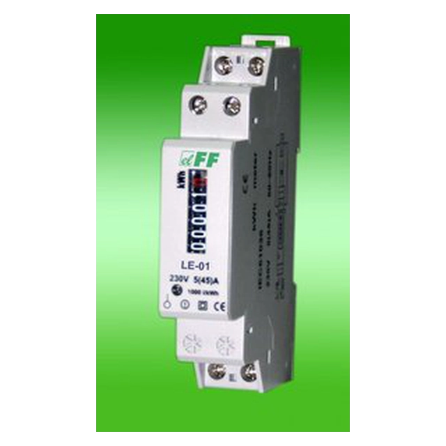 F&F Electricity meter 1-fazowy 5/45A 230V with drum display LE-01